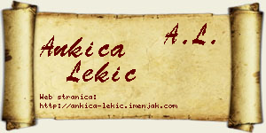 Ankica Lekić vizit kartica